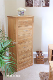 Mobel Oak Tallboy (6 Drawer) - Lavish Kitchen Isle