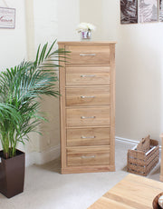 Mobel Oak Tallboy (6 Drawer) - Lavish Kitchen Isle