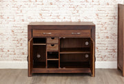 Mayan Walnut Hidden Home Office by Baumhaus featuring a sleek design and ample workspace in a stylish walnut finish.
