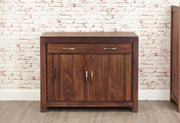 Mayan Walnut Hidden Home Office by Baumhaus, featuring a sleek design with concealed storage and workspace.
