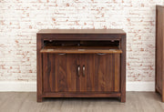 Mayan Walnut Hidden Home Office by Baumhaus featuring a sleek design with hidden compartments and elegant walnut finish.