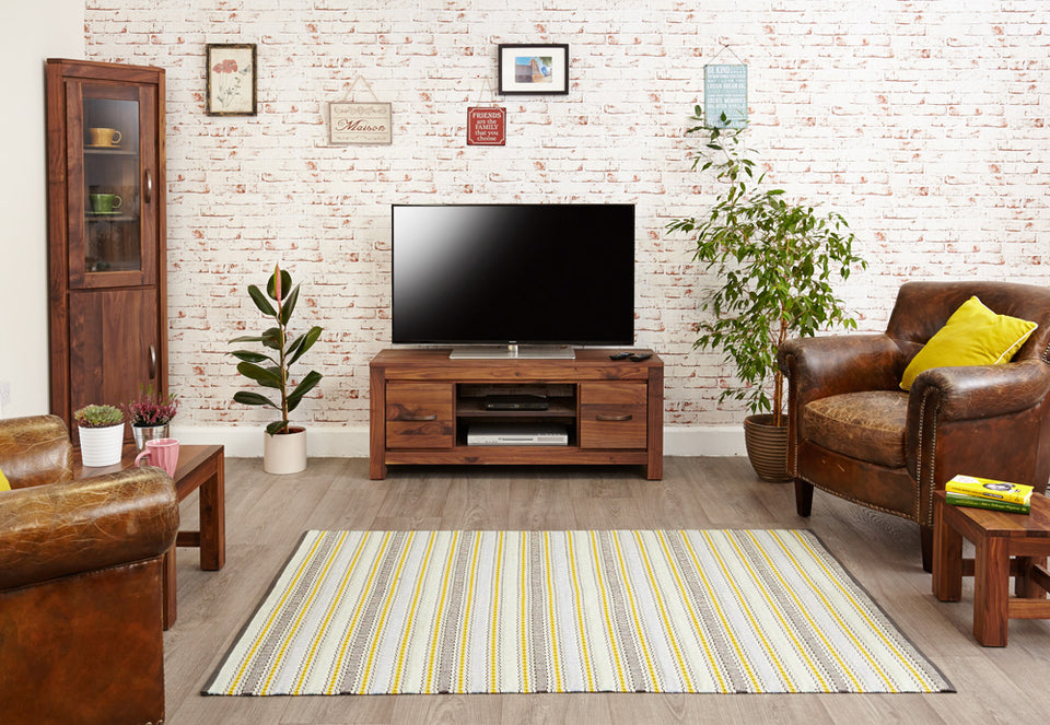 Mayan Walnut Low Widescreen Television Cabinet
