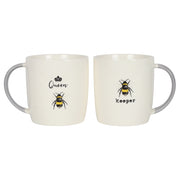 Lavish Kitchen Isle Queen Bee and Bee Keeper mug set featuring bee-themed ceramic mugs with queen bee and beekeeper designs.