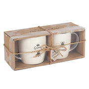 Lavish Kitchen Isle Queen Bee and Bee Keeper mug set with bee-themed designs, perfect for tea or coffee enthusiasts.