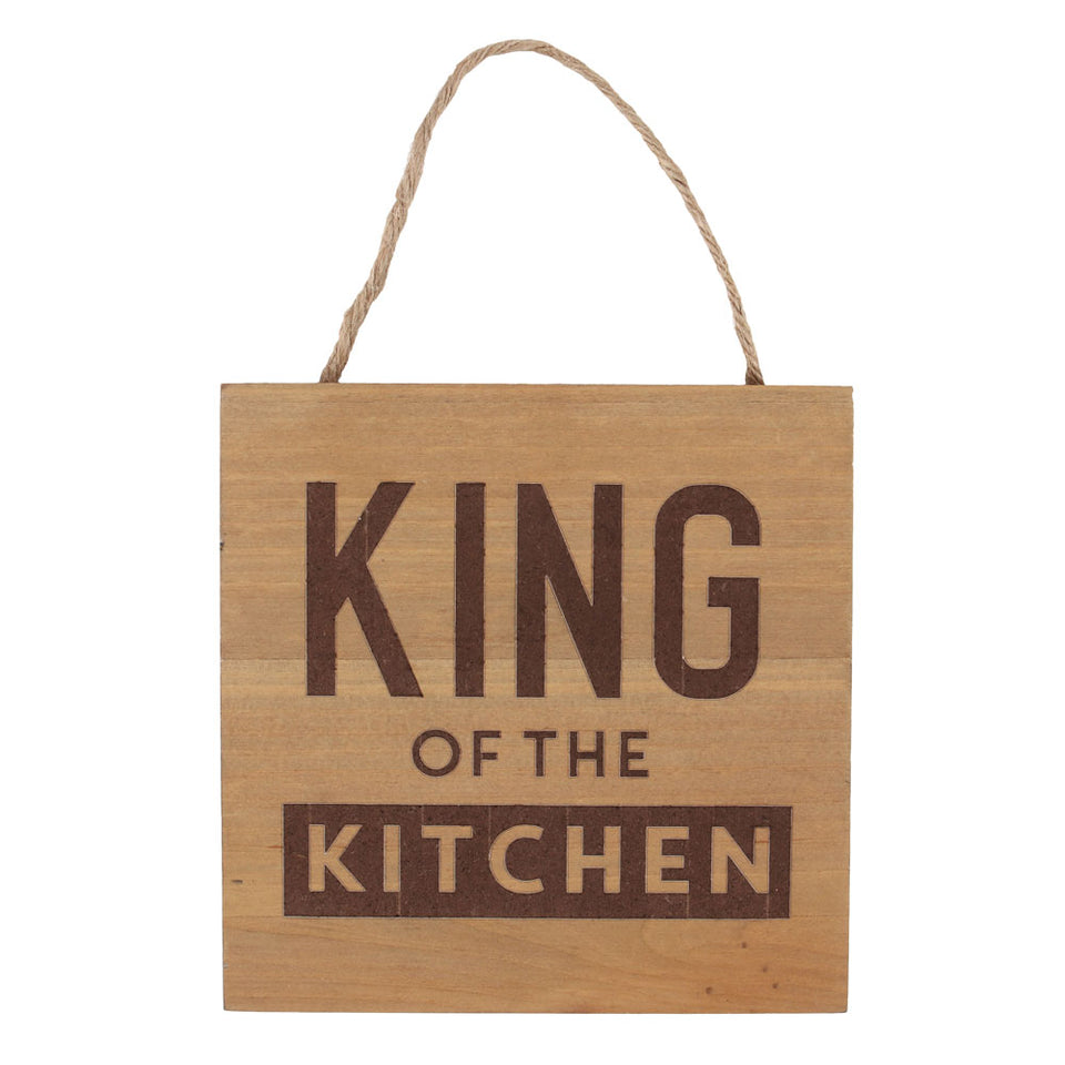 King of the Kitchen Square Hanging Sign