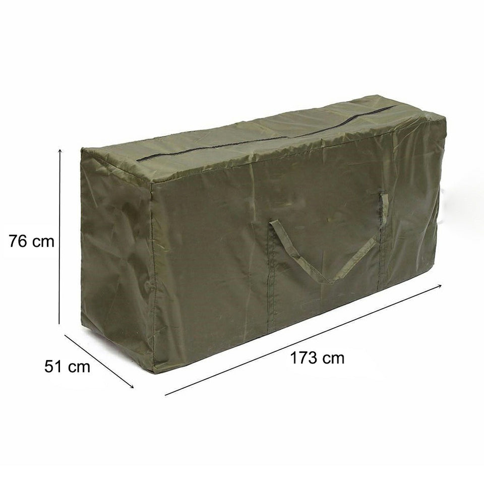 Outdoor Cushion Dustproof Cover Storage Bag Garden Furniture Covers 173x76x51cm - Black