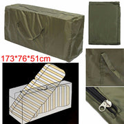 Outdoor Cushion Dustproof Cover Storage Bag Garden Furniture Covers 173x76x51cm - Black - Lavish Kitchen Isle