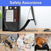 120cm Cable Tidy Zip Sleeve for PC/TV Wire Management Organisers Cable Cover Protector - Lavish Kitchen Isle