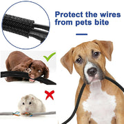 120cm Cable Tidy Zip Sleeve for PC/TV Wire Management Organisers Cable Cover Protector - Lavish Kitchen Isle