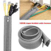 120cm Cable Tidy Zip Sleeve for PC/TV Wire Management Organisers Cable Cover Protector - Lavish Kitchen Isle