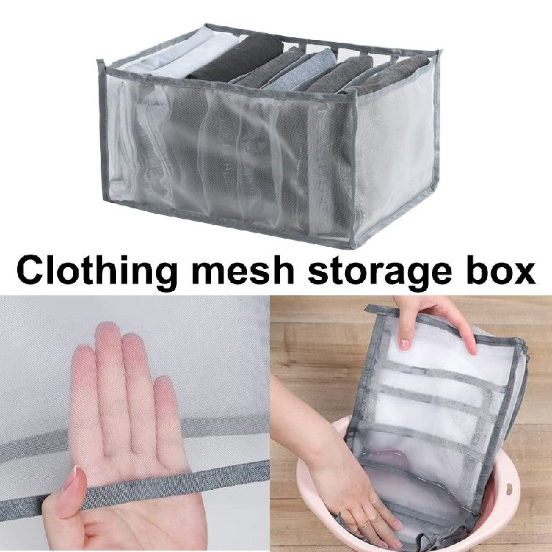 Clothes Storage Bags Foldable Organizer Wardrobe Cube Closet Boxes Compartment for Dress Shirts 9 Grids