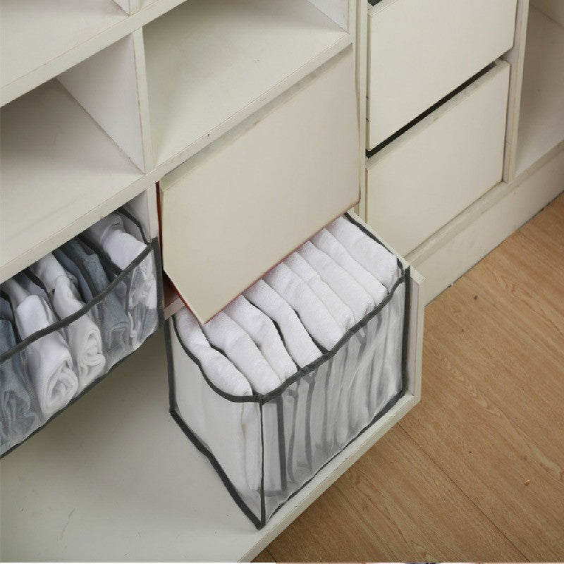 Clothes Storage Bags Foldable Organizer Wardrobe Cube Closet Boxes Compartment for Dress Shirts 9 Grids