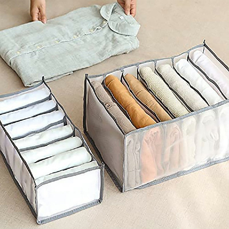 Clothes Storage Bags Foldable Organizer Wardrobe Cube Closet Boxes Compartment for Shirts 12 Grids