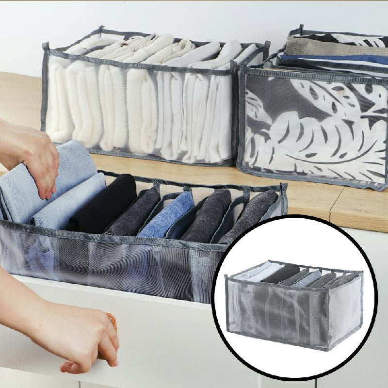 Clothes Storage Bags Foldable Organizer Wardrobe Cube Closet Boxes Compartment for Shirts 12 Grids