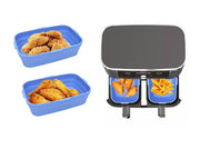 Rectangle Microwavable Air Fryer Silicone Pot Baking Basket Oven Non Stick Reusable Liners - Lavish Kitchen Isle