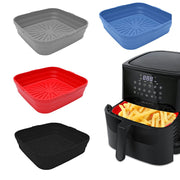 Square Microwavable Air Fryer Silicone Pot Baking Basket Oven Non Stick Reusable Liners - Lavish Kitchen Isle