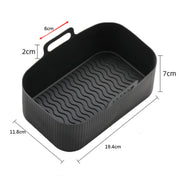 2PCS Silicone Pots Kitchen BBQ Plate Heating Baking Pan Fit For Air Fryer - Lavish Kitchen Isle