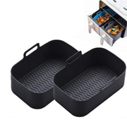 2PCS Silicone Pots Kitchen BBQ Plate Heating Baking Pan Fit For Air Fryer - Lavish Kitchen Isle
