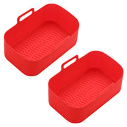 2PCS Silicone Pots Kitchen BBQ Plate Heating Baking Pan Fit For Air Fryer - Lavish Kitchen Isle