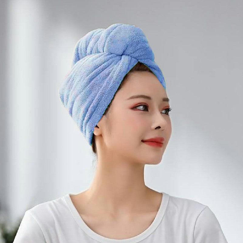 Rapid Drying Towel Dry Hair Cap Coral Fleece Absorbent Shower Cap Quick Drying