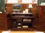 Baumhaus La Roque Hidden Home Office featuring a stylish desk with integrated storage and elegant wood finish.