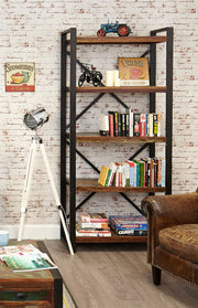 Large Urban Chic open bookcase by Baumhaus showcasing multiple shelves and a stylish design in a modern living space.
