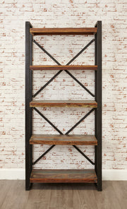 Baumhaus Urban Chic large open bookcase featuring wooden shelves and a stylish design, ideal for storage and display.