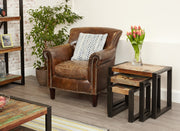Urban Chic nest of tables by Baumhaus, featuring a modern design with elegant finishes and multiple stacked tables.