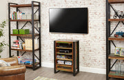 Baumhaus Urban Chic Entertainment Cabinet with open shelves and spacious compartments in a stylish modern design.