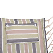 Outsunny hanging hammock chair with bright floral design, safe rope frame, and pillow top, measuring 100x106cm.