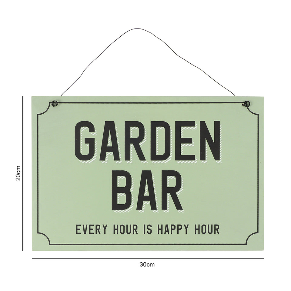 Garden Bar Hanging Sign| Happy hour Sign
