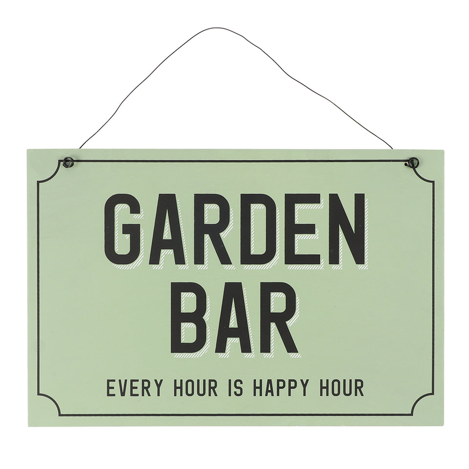 Garden Bar Hanging Sign| Happy hour Sign