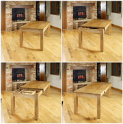 Mobel Oak Dining Table set 150cm (6 Seater)- Slate - Lavish Kitchen Isle