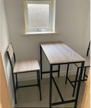 Bar Table and Stool Set| MDF and Metal Frame - Lavish Kitchen Isle