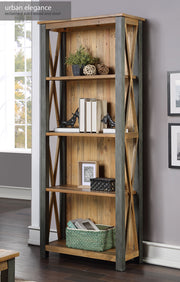Urban Elegance - Reclaimed Tall bookcase - Lavish Kitchen Isle