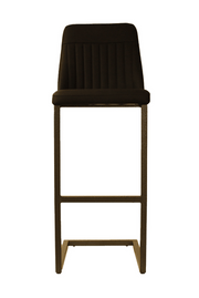 Vintage Grey Leather Bar Stool (Pack of Two) - Lavish Kitchen Isle