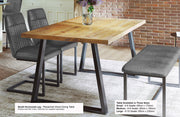 Urban Elegance - Reclaimed Dining Table (Horizontal Leg) - Lavish Kitchen Isle