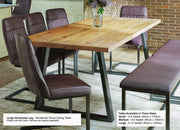 Urban Elegance - Reclaimed Dining Table (Horizontal Leg) - Lavish Kitchen Isle