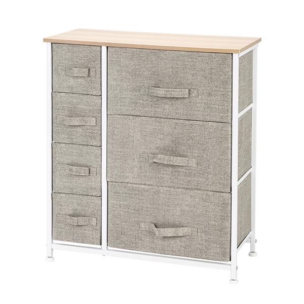 Dresser with 7 Drawers for Bedroom, Hallway, Closet, Office Organization - Natural