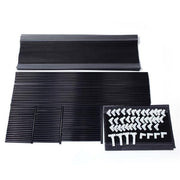 Black 10-tier non-woven fabric shoe rack with handles by Lavish Kitchen Isle, simple assembly, sturdy storage for shoes.