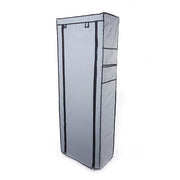Grey Lavish Kitchen Isle 9-lattice non-woven fabric shoe rack, compact and space-saving for organized footwear storage.