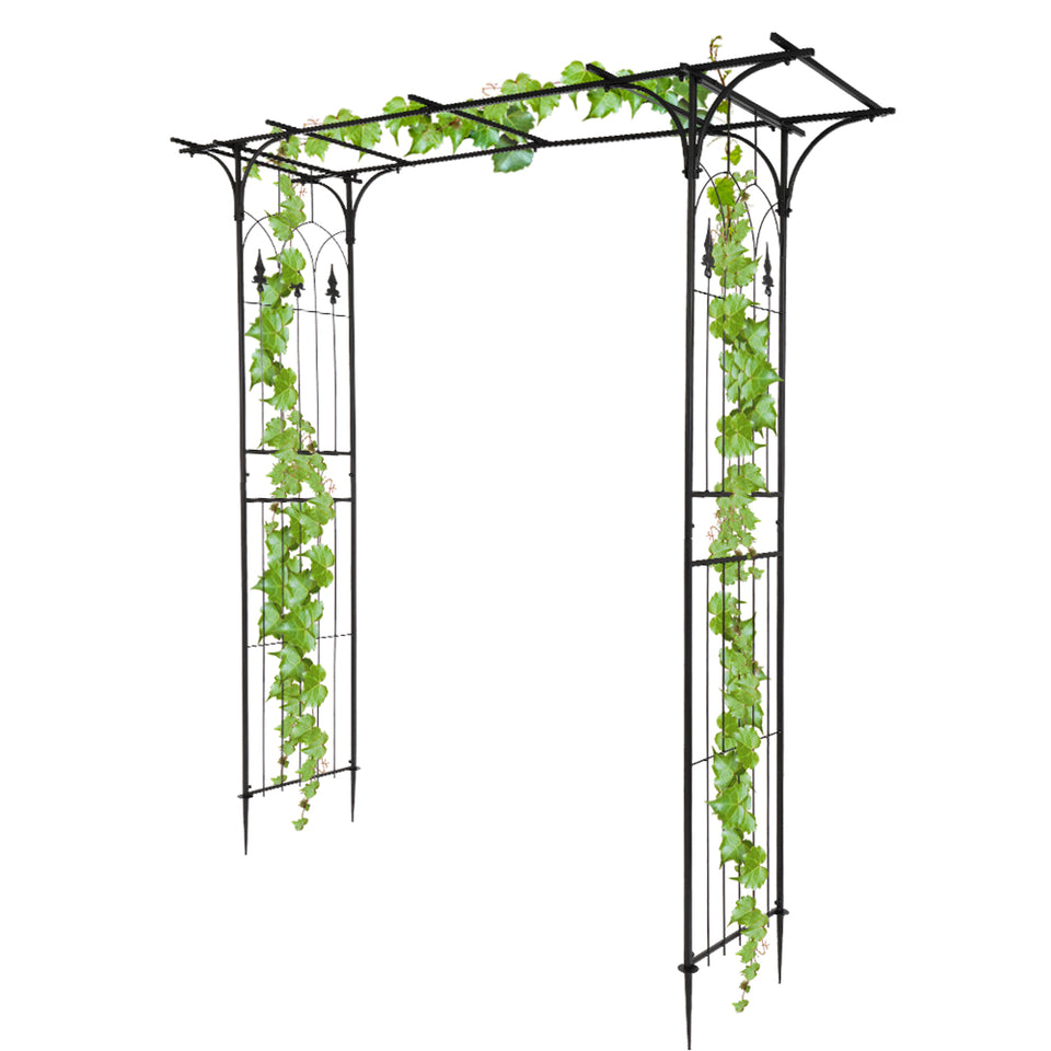 Flat Roof Wrought Iron Arches Plant Climbing Frame Plant Arbor Plants Party Arch Decoration