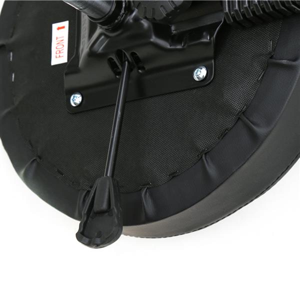 Round Shape Adjustable Salon Stool with Back- Black