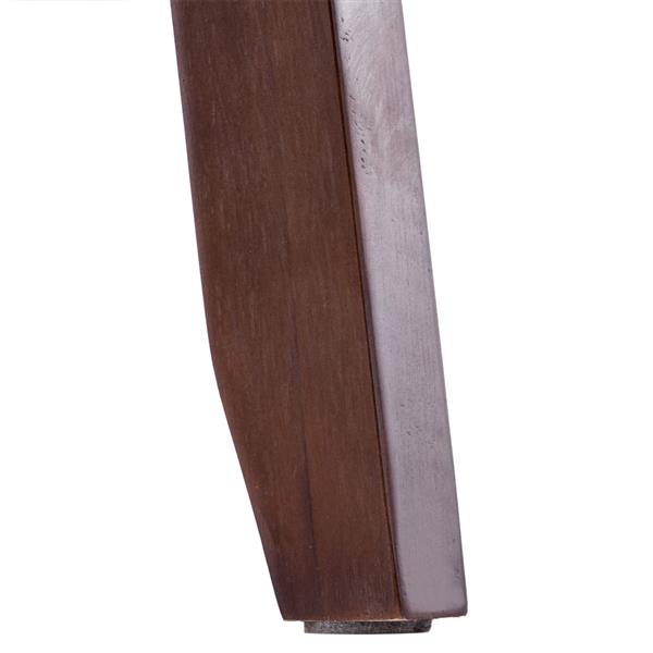 Lavish Kitchen Island Simple PU Oil Wax Wood Armrest Single Sofa Walnut  Black PU, (64 x 59 x 71cm)