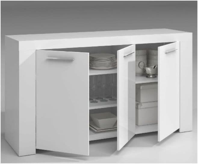 White Glossy Sideboard Storage Unit