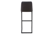 Vintage Grey Leather Bar Stool (Pack of Two) - Lavish Kitchen Isle