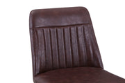 Vintage Brown Leather Bar Stool (Pack of Two) - Lavish Kitchen Isle