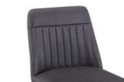 Vintage Grey Leather Bar Stool (Pack of Two) - Lavish Kitchen Isle