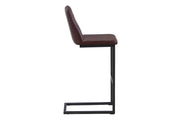 Vintage Brown Leather Bar Stool (Pack of Two) - Lavish Kitchen Isle