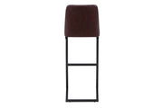 Vintage Brown Leather Bar Stool (Pack of Two) - Lavish Kitchen Isle